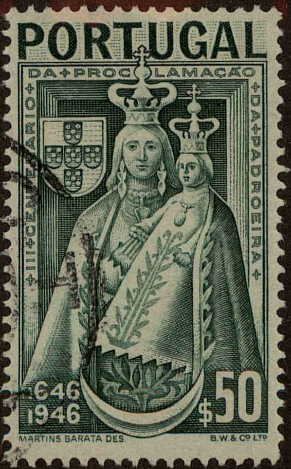 Front view of Portugal 672 collectors stamp