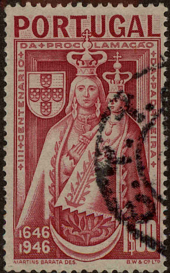 Front view of Portugal 673 collectors stamp