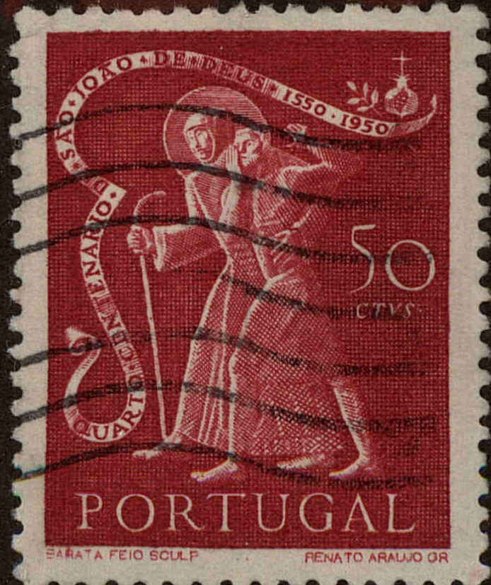 Front view of Portugal 722 collectors stamp