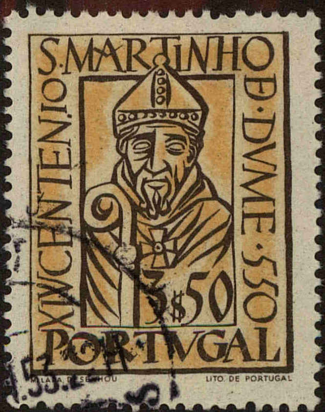 Front view of Portugal 777 collectors stamp