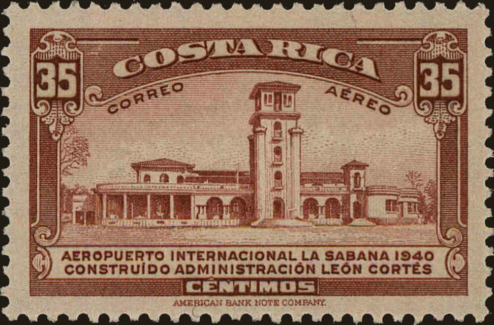 Front view of Costa Rica C42 collectors stamp
