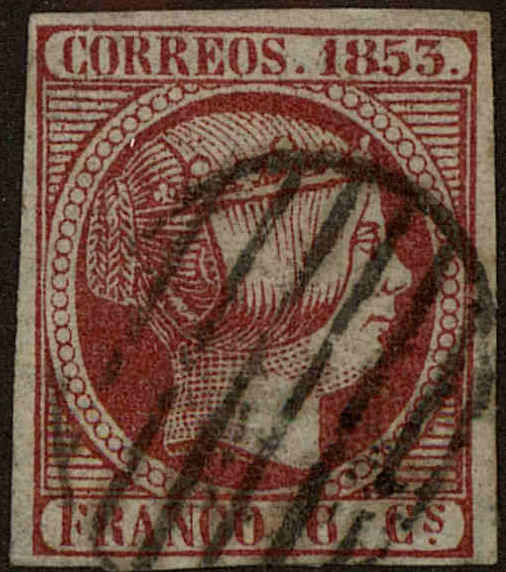 Front view of Spain 19 collectors stamp