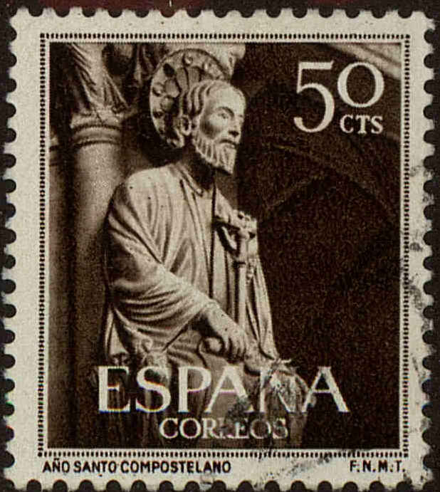 Front view of Spain 799 collectors stamp
