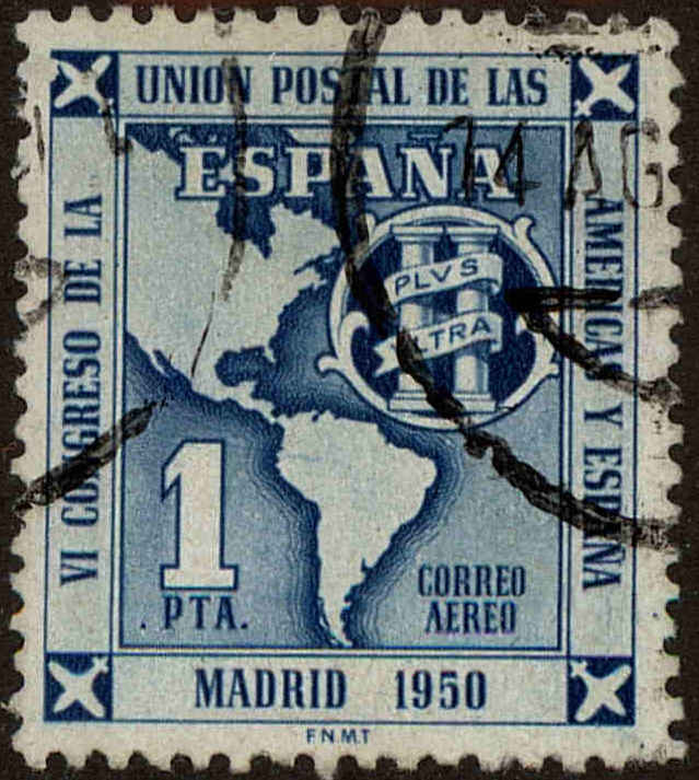 Front view of Spain C131 collectors stamp