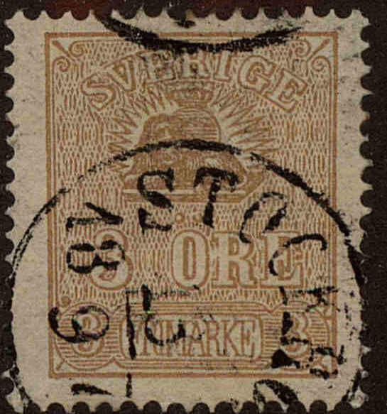 Front view of Sweden 13 collectors stamp