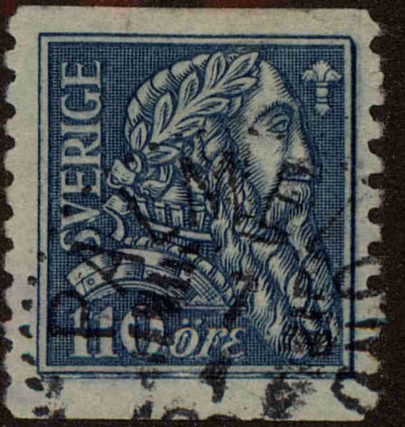 Front view of Sweden 195 collectors stamp