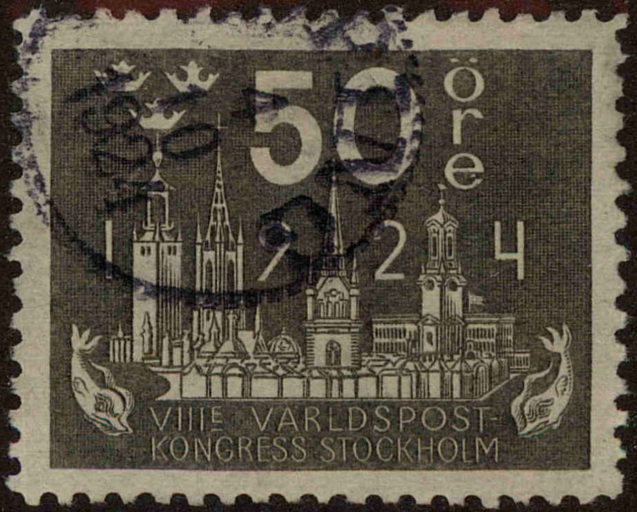 Front view of Sweden 206 collectors stamp