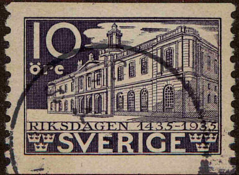 Front view of Sweden 243 collectors stamp