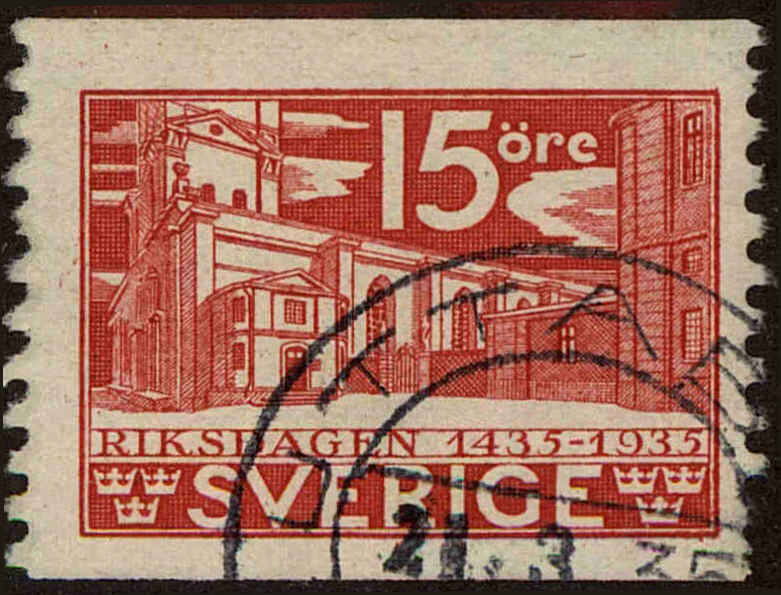Front view of Sweden 244 collectors stamp