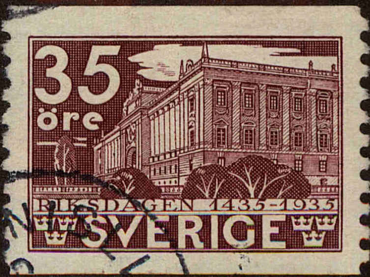 Front view of Sweden 246 collectors stamp