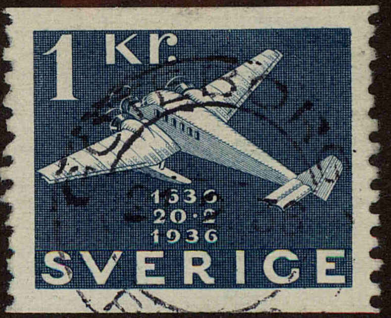 Front view of Sweden 262 collectors stamp