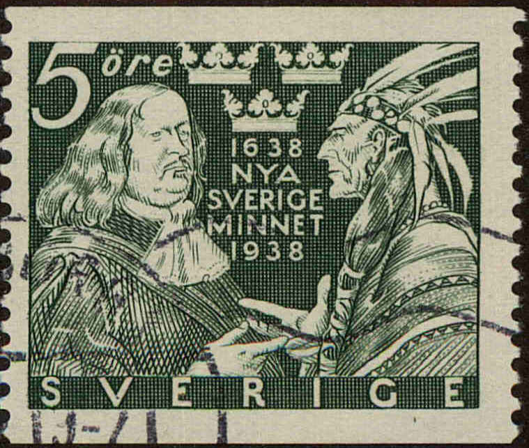 Front view of Sweden 268 collectors stamp