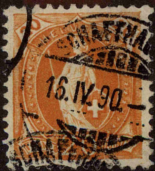 Front view of Switzerland 82 collectors stamp