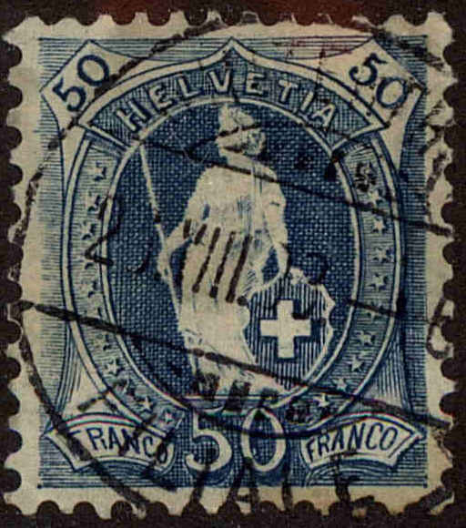 Front view of Switzerland 86b collectors stamp