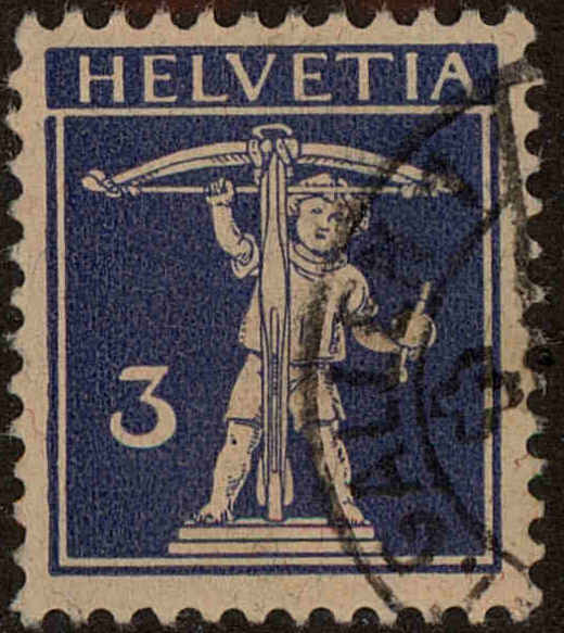 Front view of Switzerland 156 collectors stamp