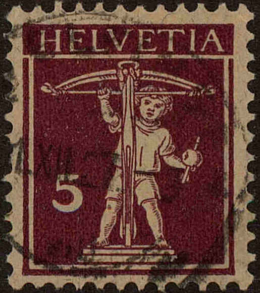 Front view of Switzerland 160 collectors stamp
