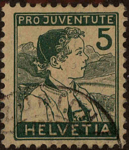 Front view of Switzerland B2 collectors stamp