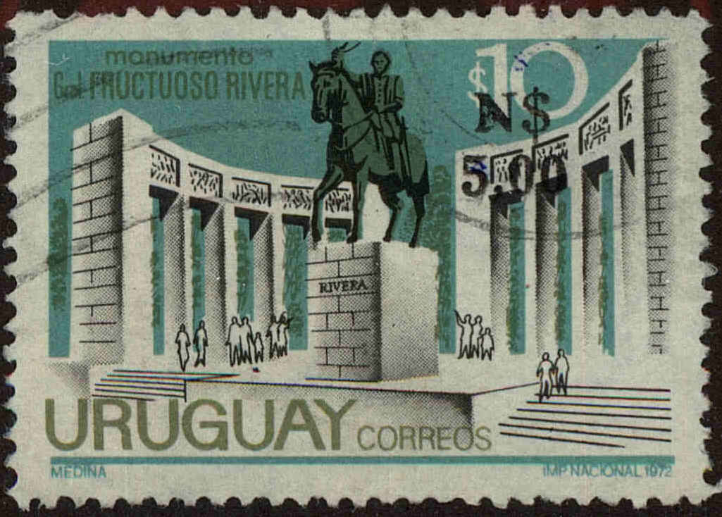Front view of Uruguay 945 collectors stamp