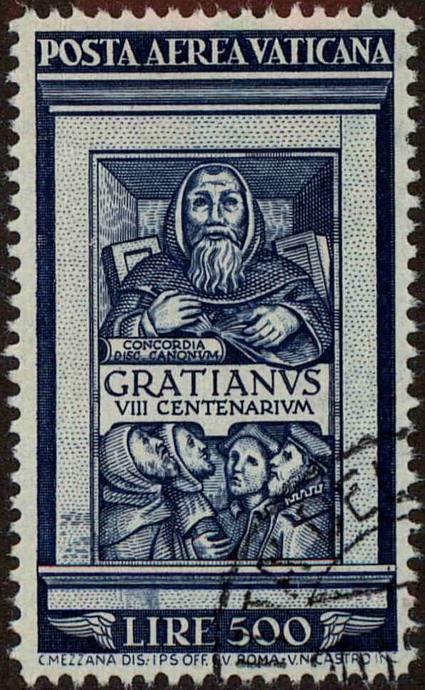 Front view of Vatican City C21 collectors stamp