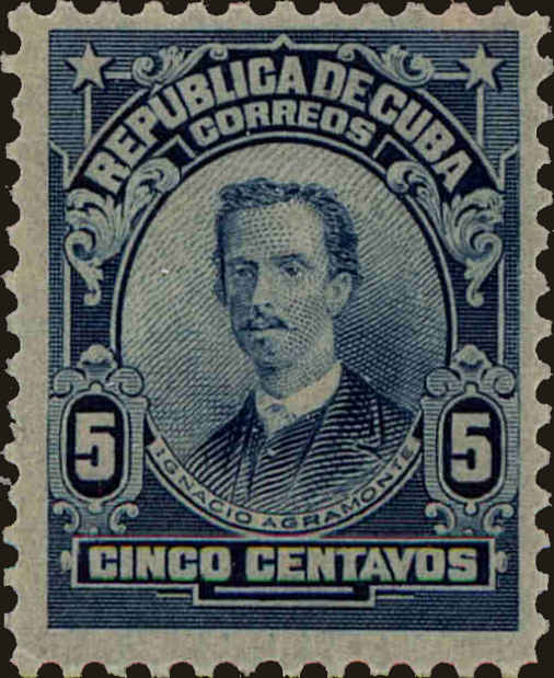 Front view of Cuba (US) 250 collectors stamp