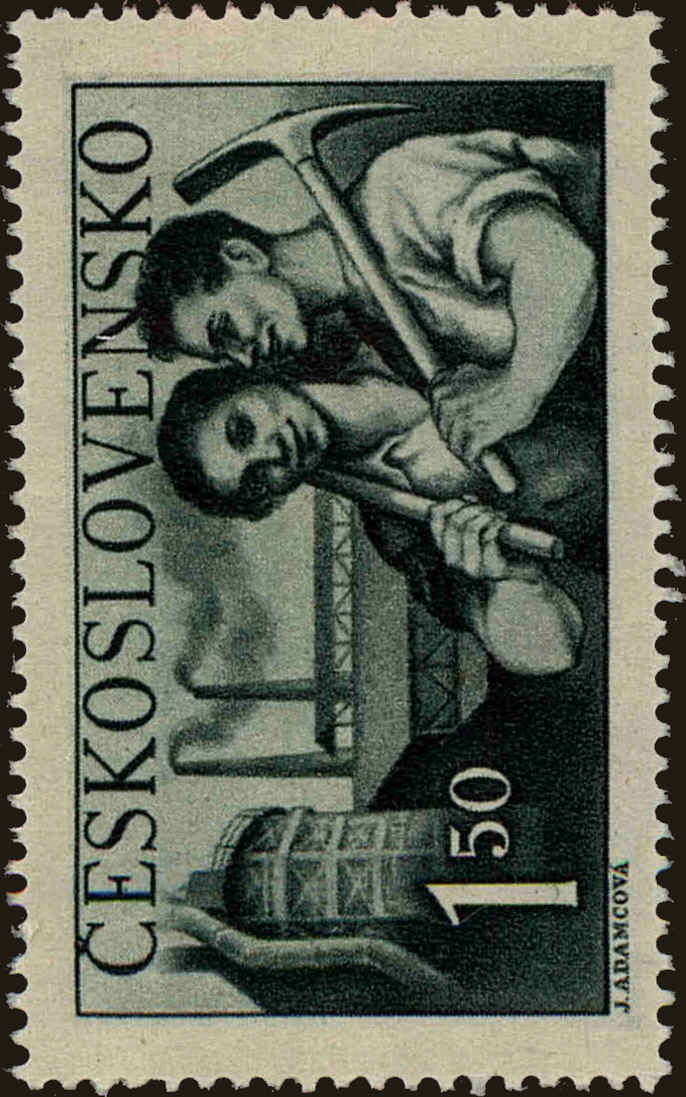 Front view of Czechia 410 collectors stamp