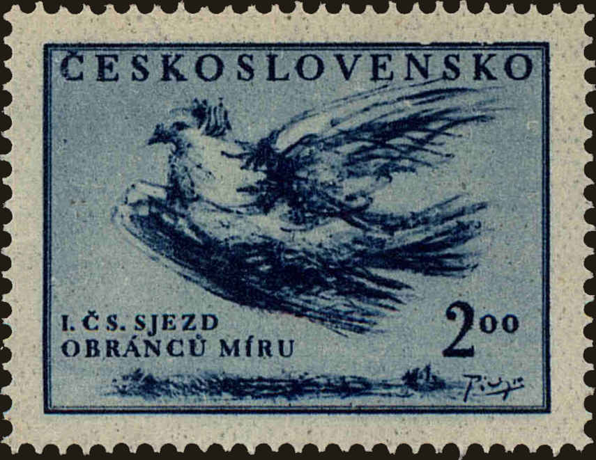 Front view of Czechia 438 collectors stamp