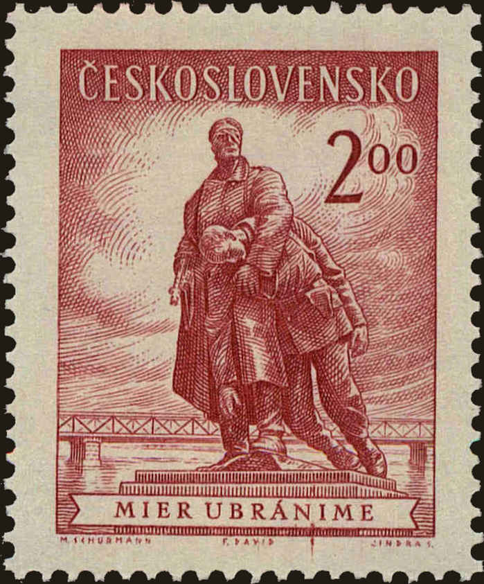 Front view of Czechia 556a collectors stamp