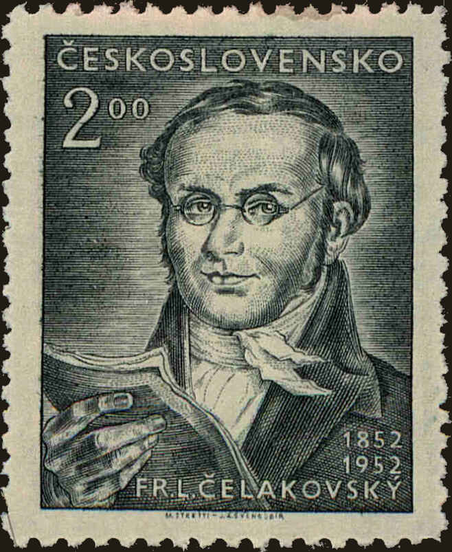 Front view of Czechia 545 collectors stamp