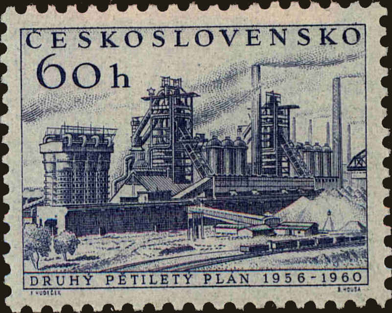 Front view of Czechia 735 collectors stamp