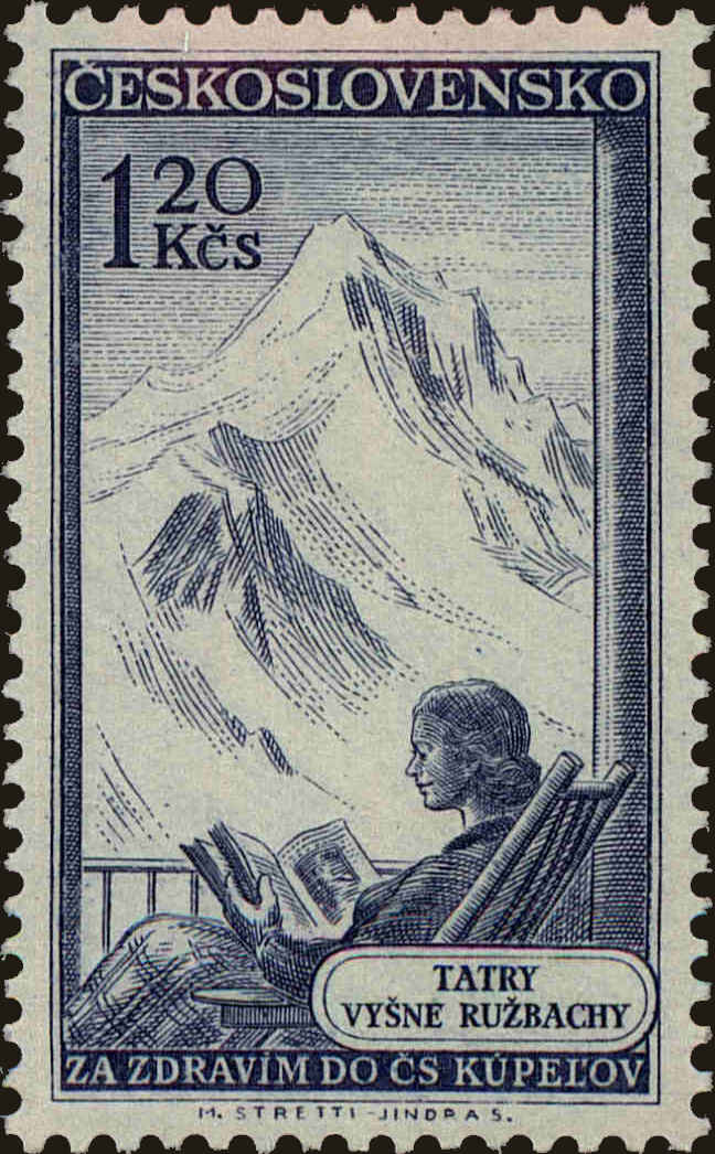 Front view of Czechia 743 collectors stamp