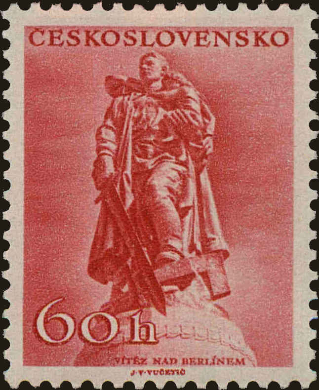 Front view of Czechia 745 collectors stamp