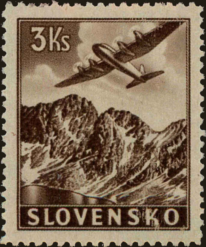 Front view of Slovakia C5 collectors stamp