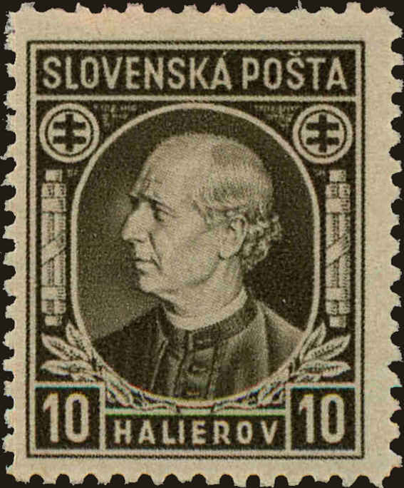 Front view of Slovakia 27 collectors stamp