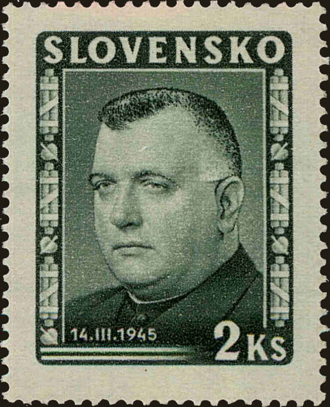 Front view of Slovakia 112 collectors stamp