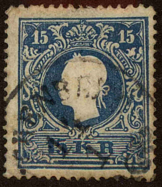 Front view of Austria 11 collectors stamp