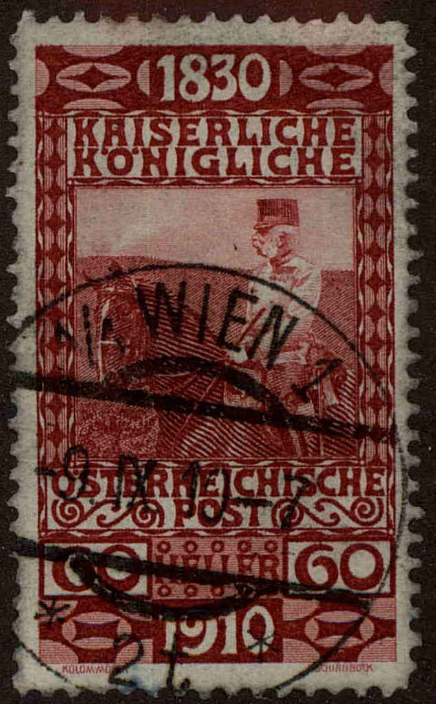 Front view of Austria 140 collectors stamp