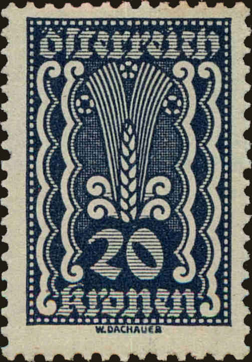 Front view of Austria 260 collectors stamp