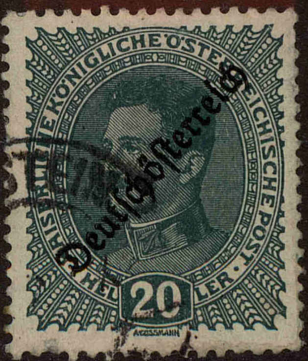 Front view of Austria 187 collectors stamp