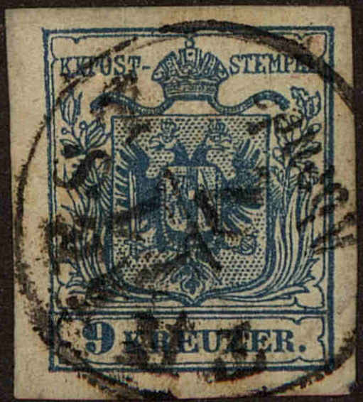 Front view of Austria 5 collectors stamp