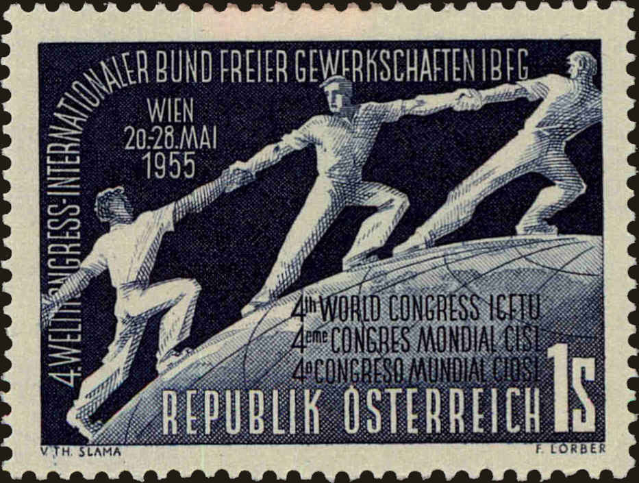 Front view of Austria 605 collectors stamp