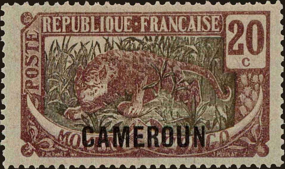 Front view of Cameroun (French) 153 collectors stamp