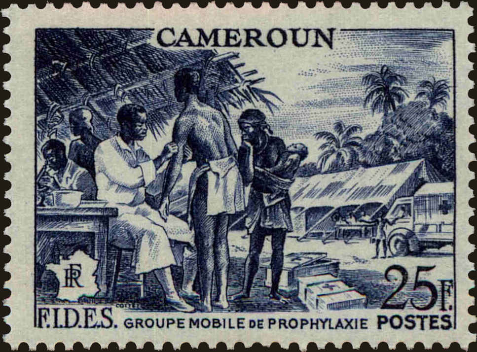 Front view of Cameroun (French) 329 collectors stamp