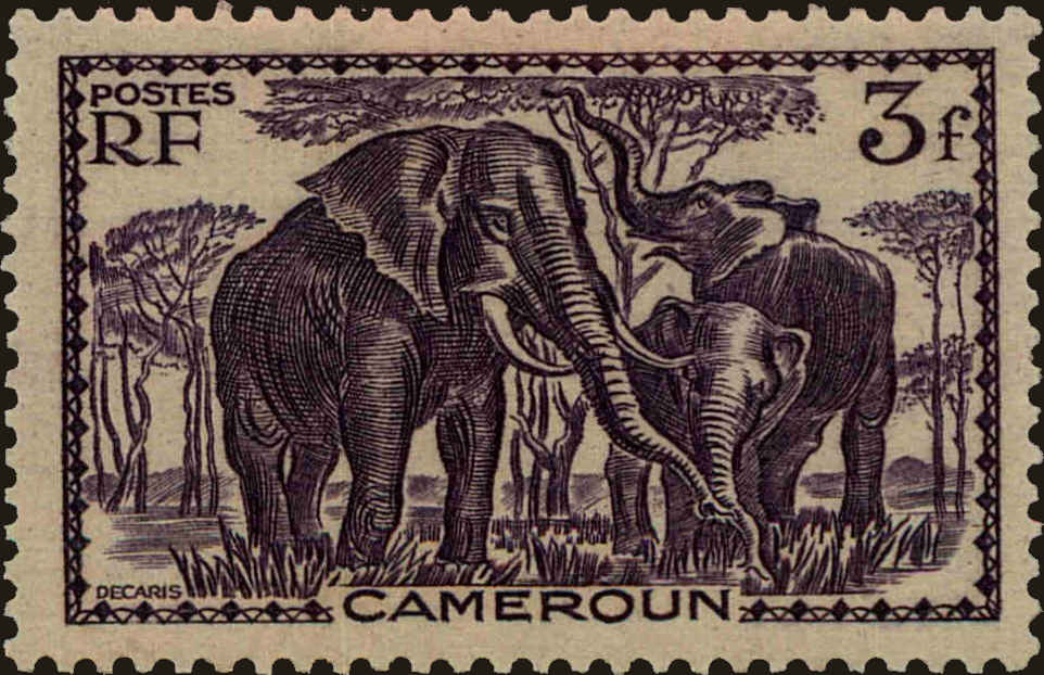Front view of Cameroun (French) 251 collectors stamp