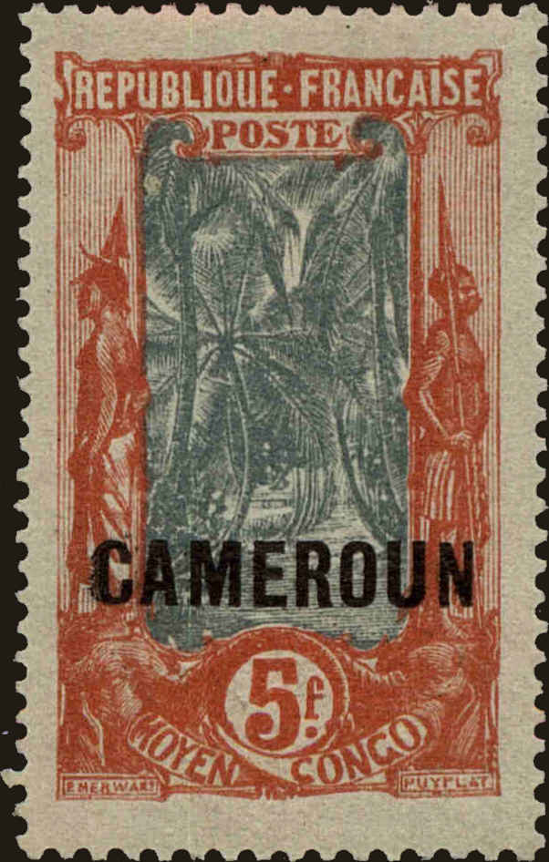 Front view of Cameroun (French) 163 collectors stamp