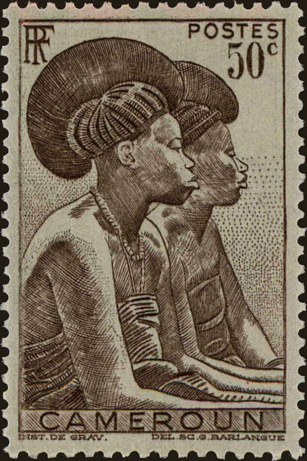 Front view of Cameroun (French) 307 collectors stamp