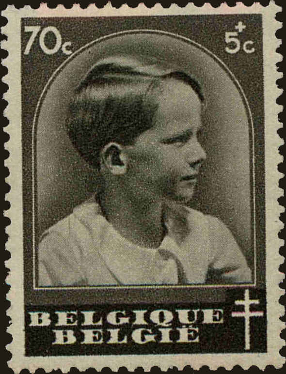 Front view of Belgium B184 collectors stamp