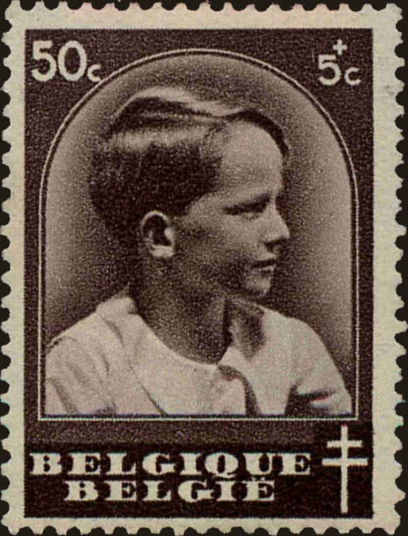 Front view of Belgium B183 collectors stamp