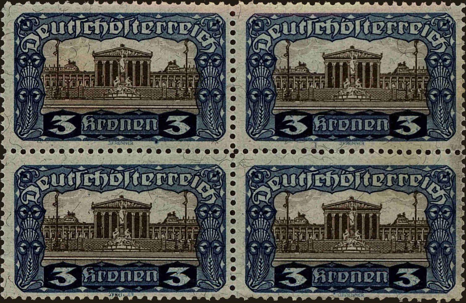 Front view of Austria 221 collectors stamp