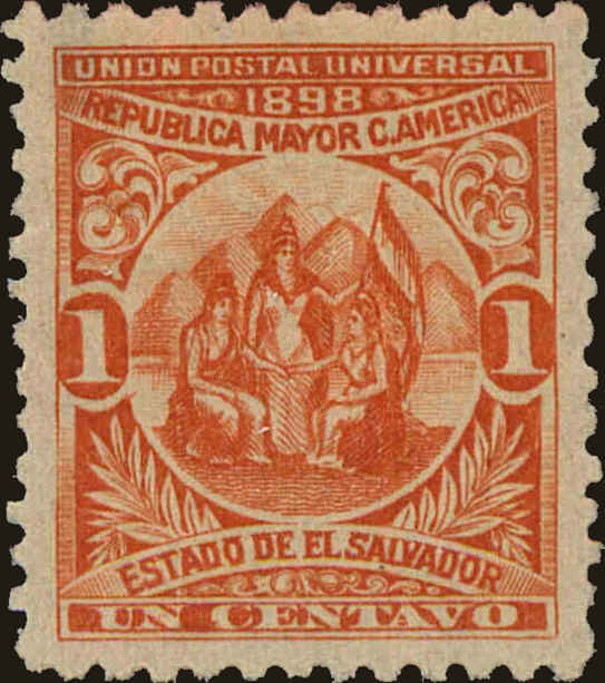 Front view of Salvador, El 188 collectors stamp