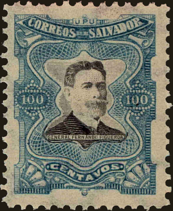 Front view of Salvador, El 390 collectors stamp